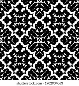 Black and white pattern. Abstract seamless geometric pattern.