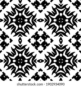 Schwarz-Weiß-Muster. Abstraktes, nahtloses geometrisches Muster.