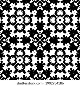 Black and white pattern. Abstract seamless geometric pattern.