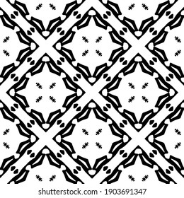 Black and white pattern. Abstract seamless geometric pattern.