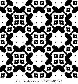 Black and white pattern. Abstract seamless geometric pattern.