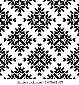 Black and white pattern. Abstract seamless geometric pattern.