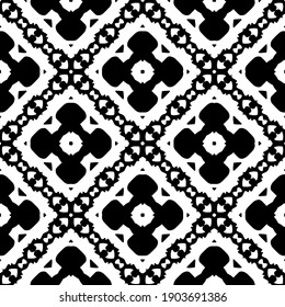 Black and white pattern. Abstract seamless geometric pattern.