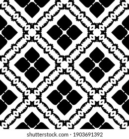 Black and white pattern. Abstract seamless geometric pattern.