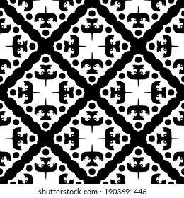 Schwarz-Weiß-Muster. Abstraktes, nahtloses geometrisches Muster.