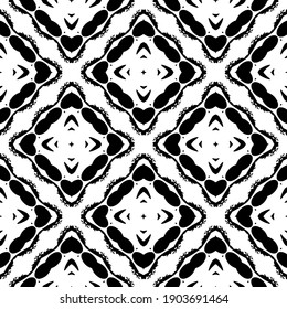 Black and white pattern. Abstract seamless geometric pattern.