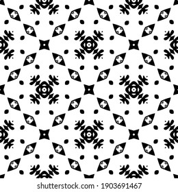 Black and white pattern. Abstract seamless geometric pattern.