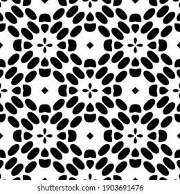 Black and white pattern. Abstract seamless geometric pattern.