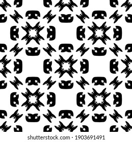 Black and white pattern. Abstract seamless geometric pattern.