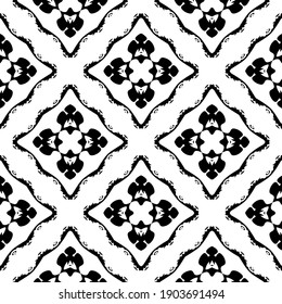 Black and white pattern. Abstract seamless geometric pattern.