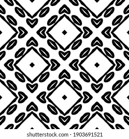 Black and white pattern. Abstract seamless geometric pattern.