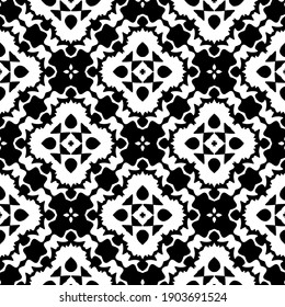 Black and white pattern. Abstract seamless geometric pattern.