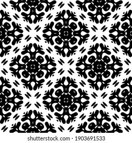Black and white pattern. Abstract seamless geometric pattern.