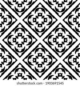 Black and white pattern. Abstract seamless geometric pattern.