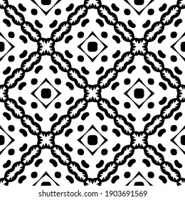 Black and white pattern. Abstract seamless geometric pattern.