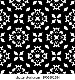 Black and white pattern. Abstract seamless geometric pattern.