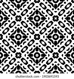 Black and white pattern. Abstract seamless geometric pattern.