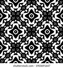 Black and white pattern. Abstract seamless geometric pattern.