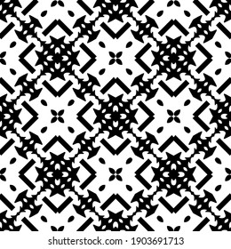Black and white pattern. Abstract seamless geometric pattern.