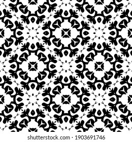 Black and white pattern. Abstract seamless geometric pattern.
