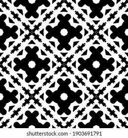 Black and white pattern. Abstract seamless geometric pattern.