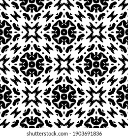 Black and white pattern. Abstract seamless geometric pattern.