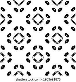 Black and white pattern. Abstract seamless geometric pattern.