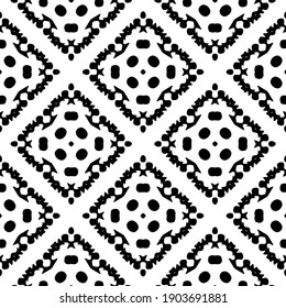Black and white pattern. Abstract seamless geometric pattern.
