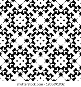 Black and white pattern. Abstract seamless geometric pattern.