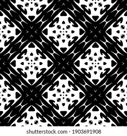 Black and white pattern. Abstract seamless geometric pattern.