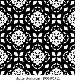 Black and white pattern. Abstract seamless geometric pattern.