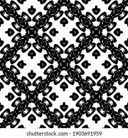 Black and white pattern. Abstract seamless geometric pattern.