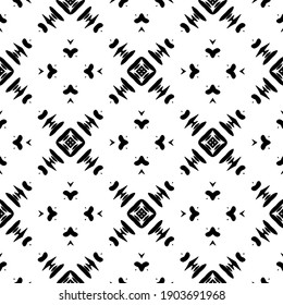 Black and white pattern. Abstract seamless geometric pattern.
