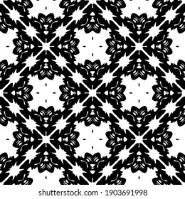 Black and white pattern. Abstract seamless geometric pattern.