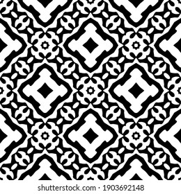 Black and white pattern. Abstract seamless geometric pattern.