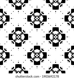 Black and white pattern. Abstract seamless geometric pattern.