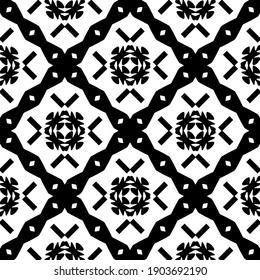 Black and white pattern. Abstract seamless geometric pattern.