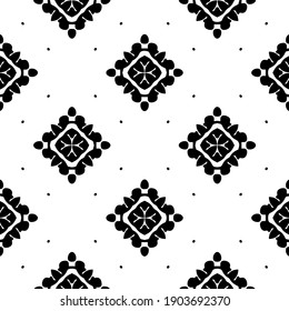 Black and white pattern. Abstract seamless geometric pattern.