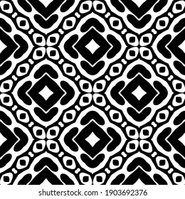Black and white pattern. Abstract seamless geometric pattern.