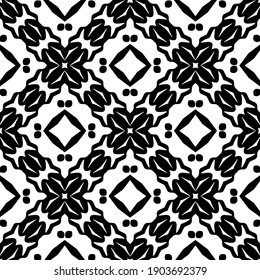 Black and white pattern. Abstract seamless geometric pattern.