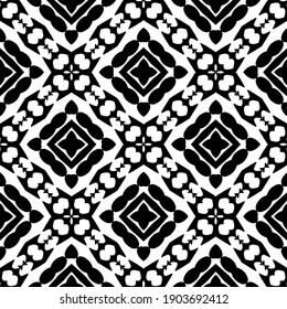 Black and white pattern. Abstract seamless geometric pattern.