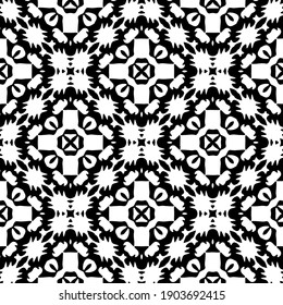 Black and white pattern. Abstract seamless geometric pattern.