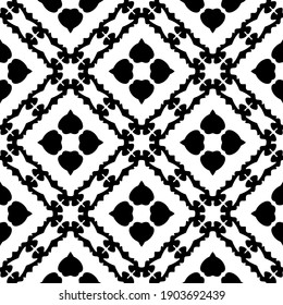Black and white pattern. Abstract seamless geometric pattern.