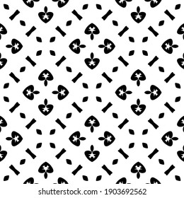 Black and white pattern. Abstract seamless geometric pattern.