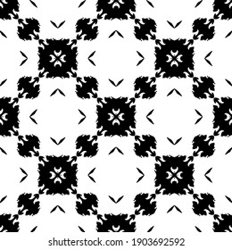 Black and white pattern. Abstract seamless geometric pattern.