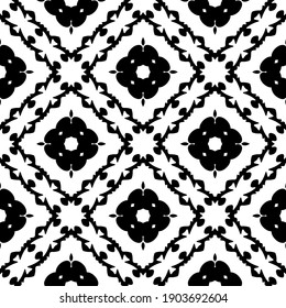 Black and white pattern. Abstract seamless geometric pattern.