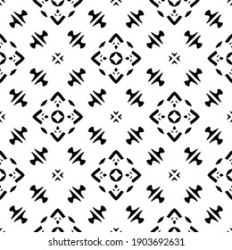 Black and white pattern. Abstract seamless geometric pattern.