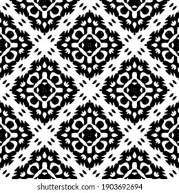 Schwarz-Weiß-Muster. Abstraktes, nahtloses geometrisches Muster.