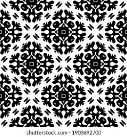 Black and white pattern. Abstract seamless geometric pattern.
