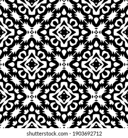 Black and white pattern. Abstract seamless geometric pattern.